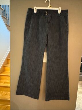 Dark Navy Wide-Leg Jeans Pants